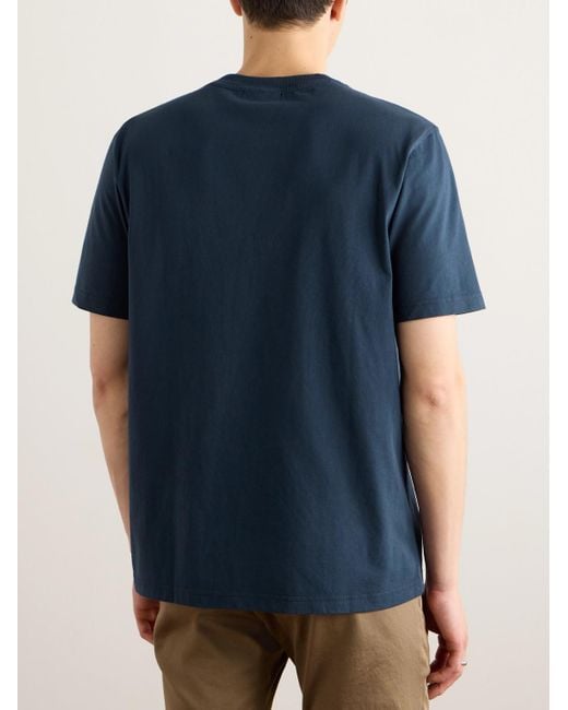 NN07 Blue Adam 3209 Logo-Embroidered Pima Cotton-Jersey T-Shirt for men