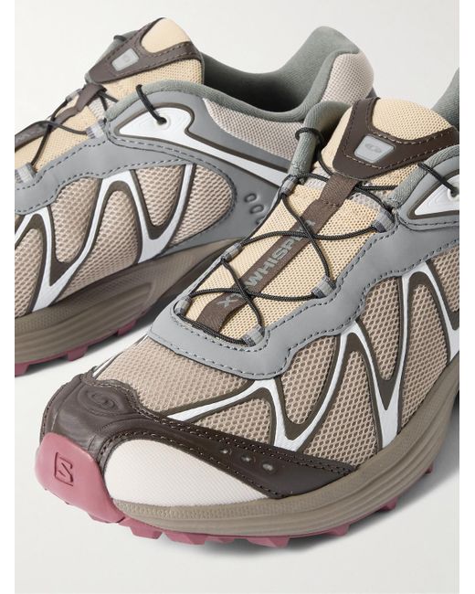 Salomon Gray Xt-Whisper Rubber-Trimmed Mesh Sneakers for men