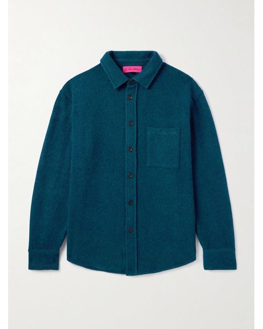 The Elder Statesman Blue Cashmere Overshirt for men