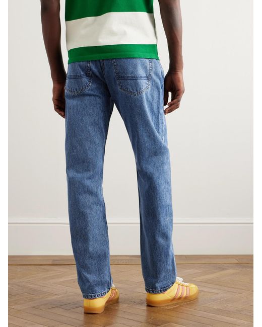Drake's Blue Tapered Selvedge Jeans for men