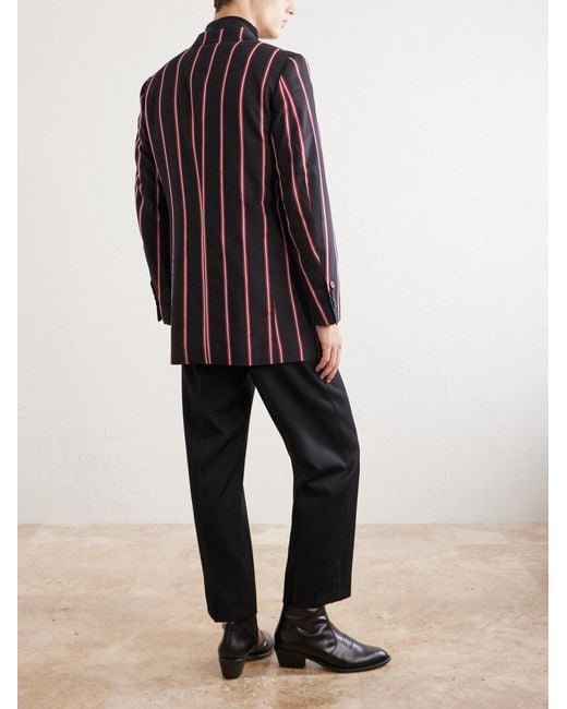Enfants Riches Deprimes Blue Pierre Double-Breasted Striped Virgin Wool Blazer for men