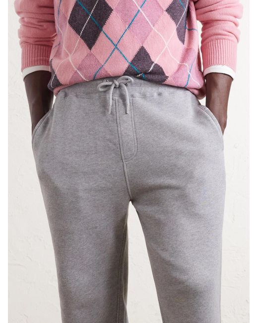 J.W. Anderson Gray Tapered Cotton-Fleece Sweatpants for men