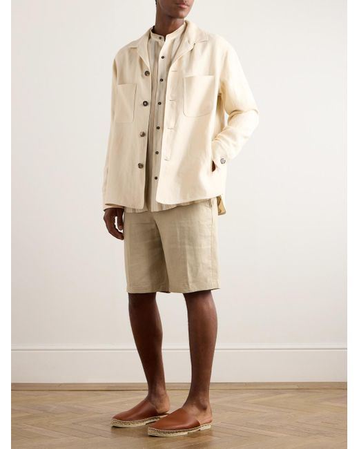 Loro Piana Natural Evando Linen-Twill Overshirt for men