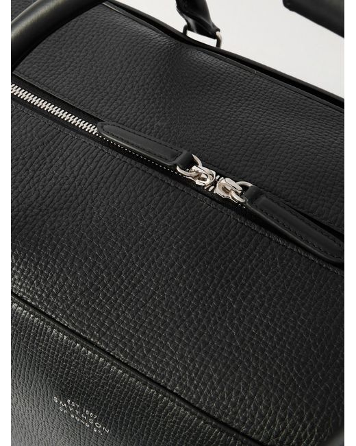 Ludlow Leather Weekend Bag di Smythson in Black da Uomo