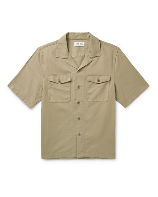 Alex Mill Green Convertible-collar Cotton-twill Shirt for men