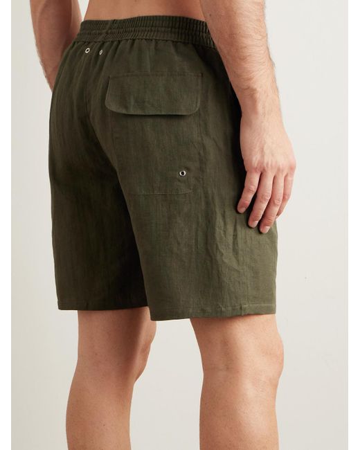 Shorts Da Mare Medi A Gamba Dritta di Rubinacci in Green da Uomo