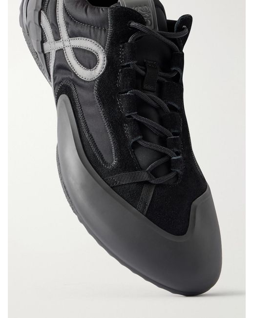 Loewe Black Grip Suede-trimmed Nylon Sneakers for men