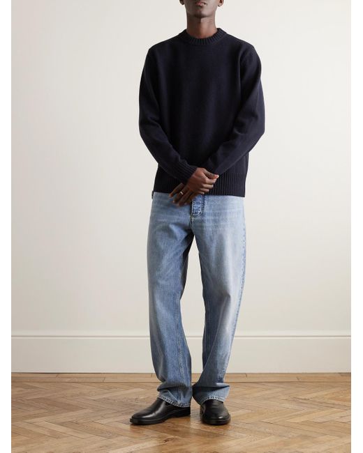 Rohe Blue Wool And Cashmere-blend Sweater for men