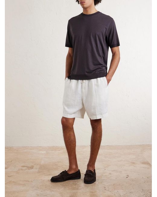 Altea Blue Cecil Lyocell And Cotton-blend Jersey T-shirt for men