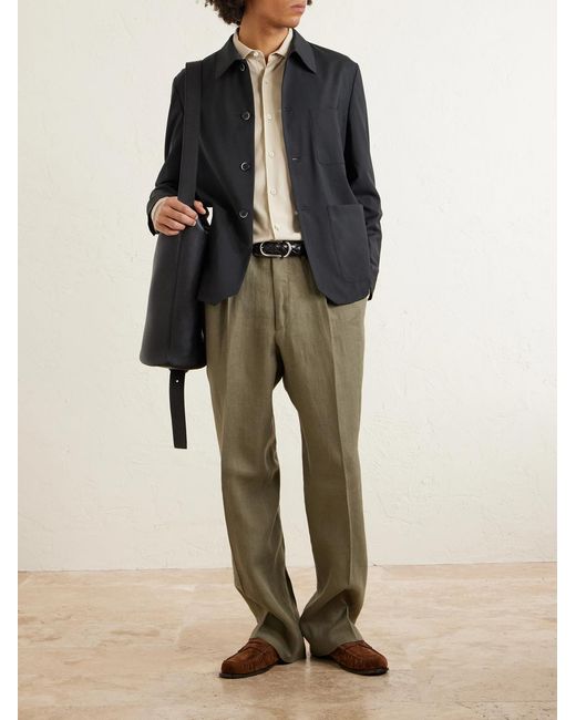Barena Black Virgin Wool Overshirt for men