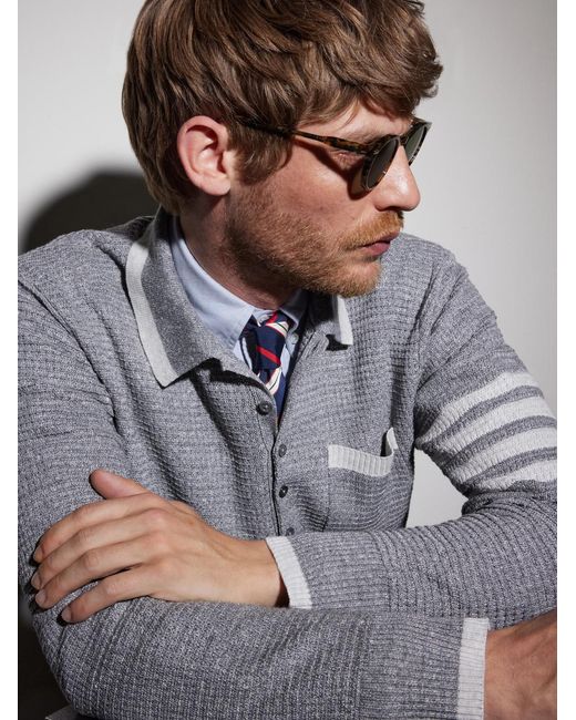 Thom Browne Brown Round-Frame Tortoiseshell Acetate Sunglasses for men