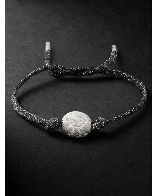 Carolina Bucci Black Forte Got Lucky Florentine Finish Sorriso And Lurex Bracelet for men