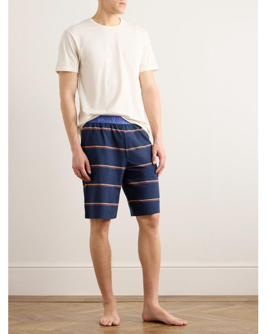 Paul Smith Striped Stretch Cotton Jersey Pyjama Shorts in Blue for Men Lyst Australia