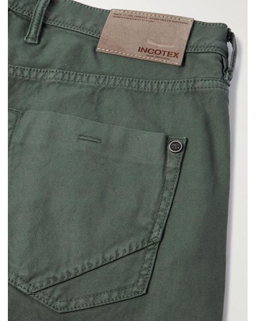 Shorts A Gamba Dritta di Incotex in Green da Uomo