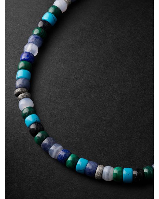 Carolina Bucci Portofino Forte Beads And Blackened Multi-Stone Necklace for men