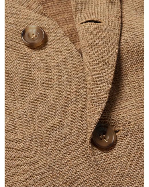 Richard James Natural Merino Wool Cardigan for men