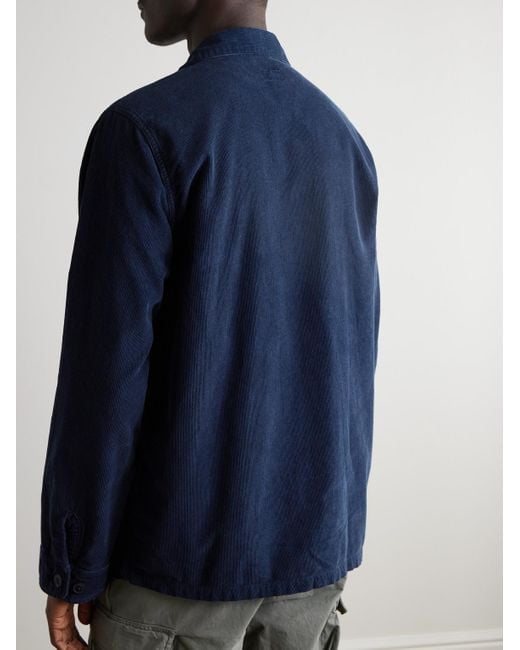Hartford Jame Hemdjacke aus Baumwollcord in Blue für Herren