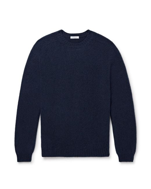 Boglioli Blue Slim-Fit Wool And Cashmere-Blend Sweater for men