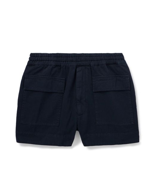 Dries Van Noten Blue Straight-Leg Cotton-Twill Cargo Shorts for men