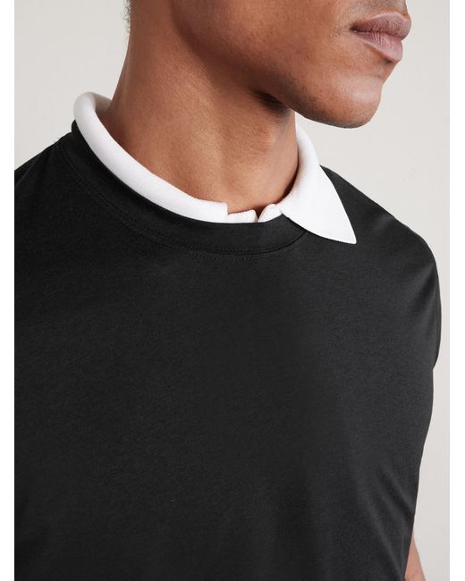 Tom Ford Black Lyocell And Cotton-Blend T-Shirt for men