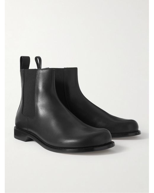 Loewe Black Campo Leather Chelsea Boots for men