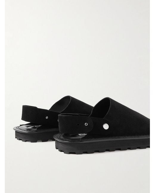 Jil Sander Black Sabot Suede Mules for men