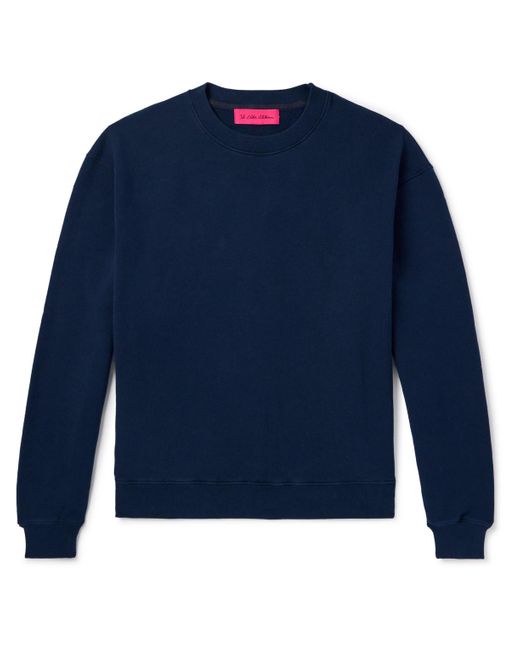 The Elder Statesman Blue Daily Crew Cotton And Cashmere-blend Jersey Sweatshirt for men