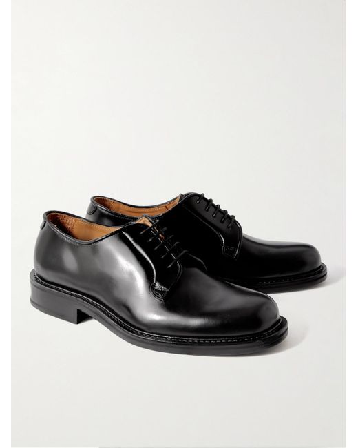 Mr P. Black Jacques Leather Derby Shoes for men