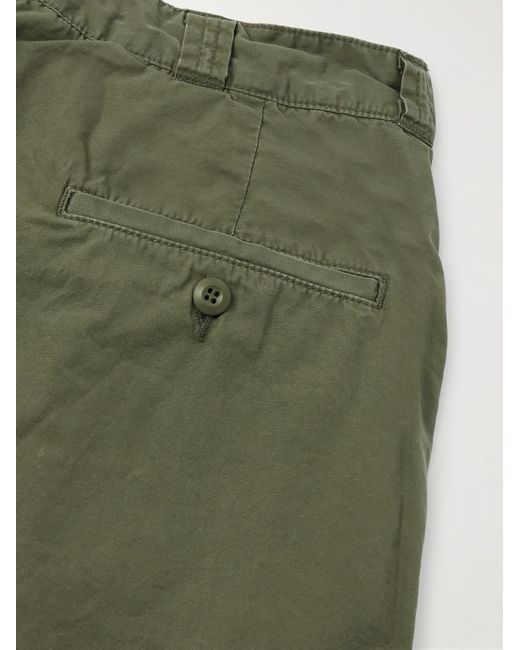 Remi Relief Green Straight-Leg Cotton-Canvas Trousers for men