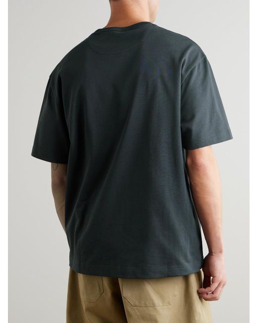 Mr P. Blue Oversized Cotton-jersey T-shirt for men