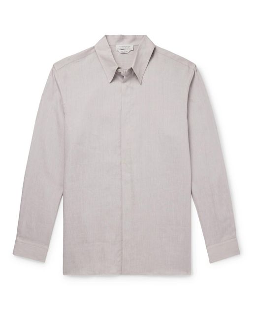 Gabriela Hearst White Nicolas Linen Shirt for men