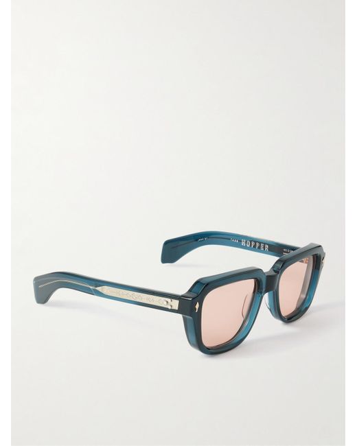 Jacques Marie Mage Blue Taos Square-frame Acetate Sunglasses for men