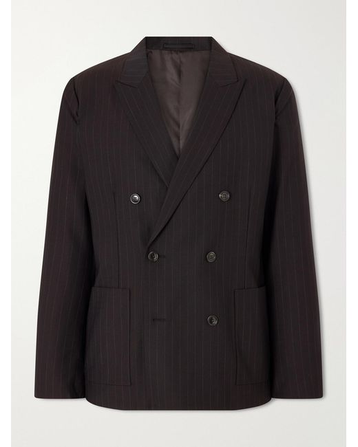NN07 Black Jordin 10037 Double-Breasted Recycled Blazer for men