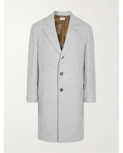 Brunello Cucinelli Gray Cashmere Overcoat for men