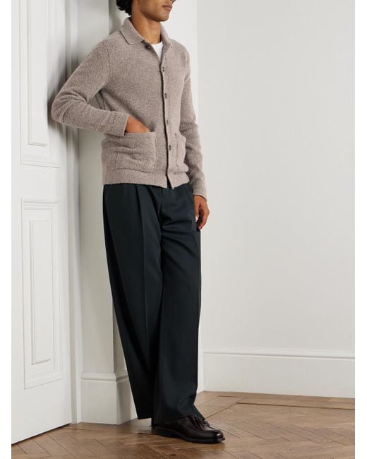 Incotex Natural Wool-blend Cardigan for men
