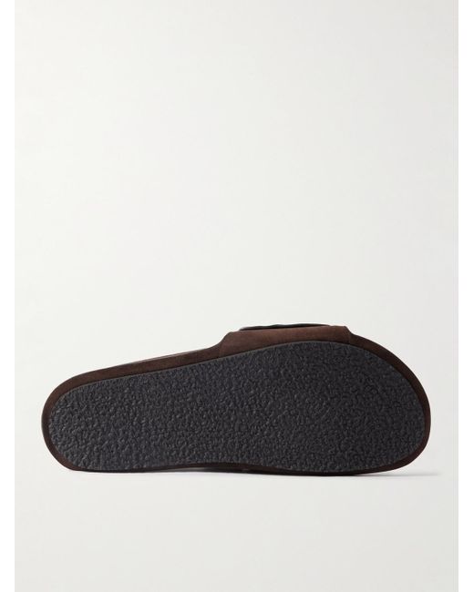 Jacquemus White Suede Slides for men