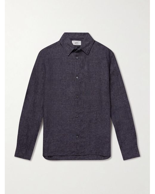 Mr P. Blue Linen Shirt for men