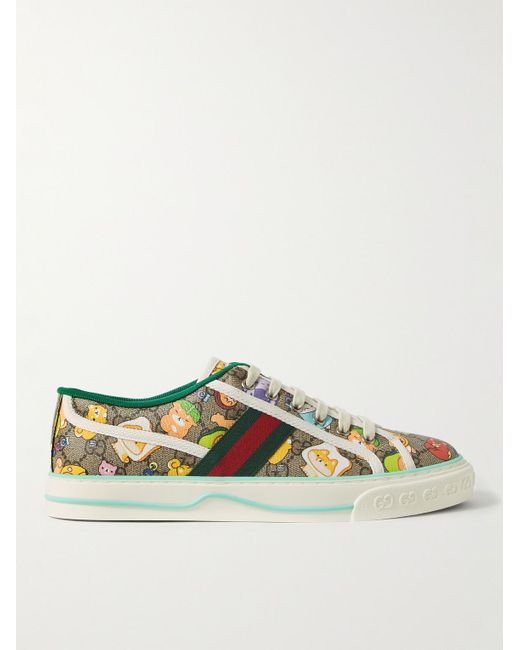 Gucci Natural Angela Nguyen Printed Supreme Coated-canvas Sneakers for men