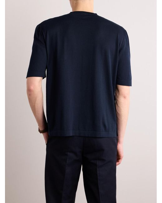 Lardini Blue Cotton T-shirt for men