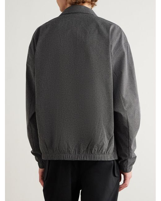 Roa Gray Lamon Logo-Embroidered Micro-Check Shell Jacket for men
