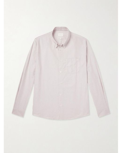 A.P.C. Pink Button-down Collar Striped Cotton Shirt for men