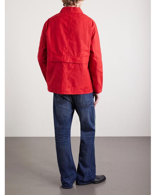Bode Red Hunting Waxed-cotton Jacket for men
