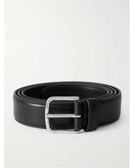 The Row Black 3cm Leather Belt for men