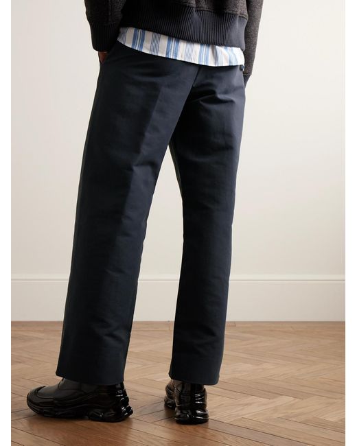 Jacquemus Blue Piccinni Wide-Leg Cotton-Blend Trousers for men