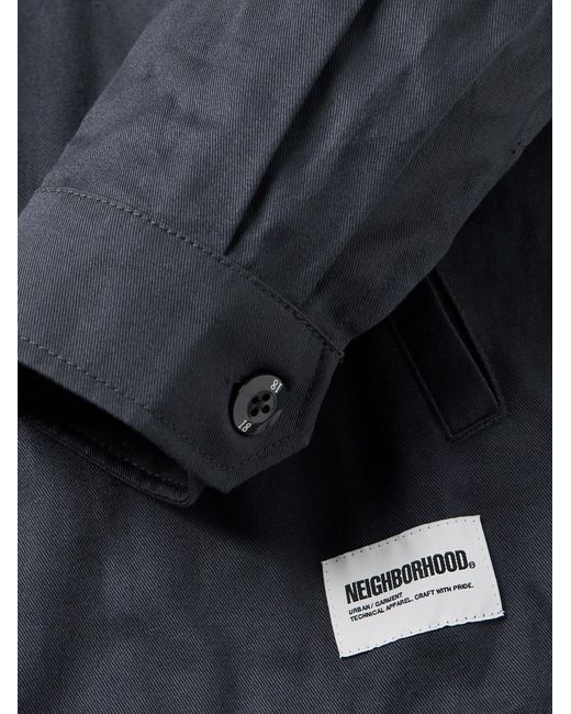 Neighborhood Blue Logo-Print Cotton-Twill Jacket for men
