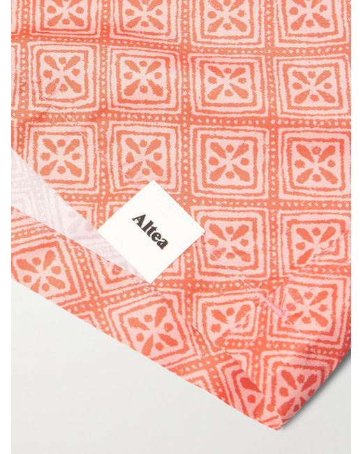 Shorts Da Mare A Gamba Dritta Con Stampa di Altea in Pink da Uomo