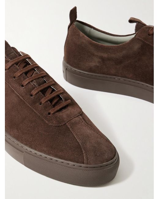 GRENSON Brown Sneaker 1 Suede Sneakers for men