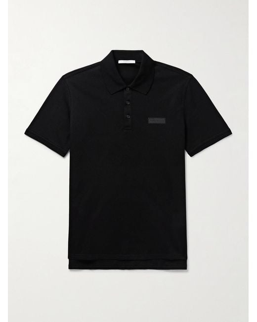Givenchy Black Cotton-Piqué Polo Shirt for men