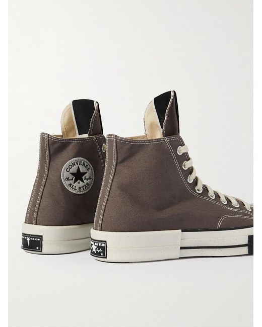 Rick Owens Brown Gray Converse Edition Turbodrk Chuck 70 Sneakers for men