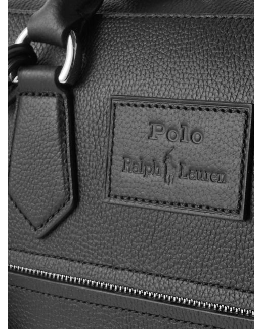 Polo Ralph Lauren Black Medium Full-grain Leather Briefcase for men